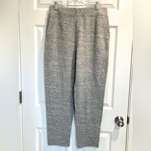 Eileen Fisher Heather Gray S-M Pants Linen Cotton Blend Lounge Travel Boho